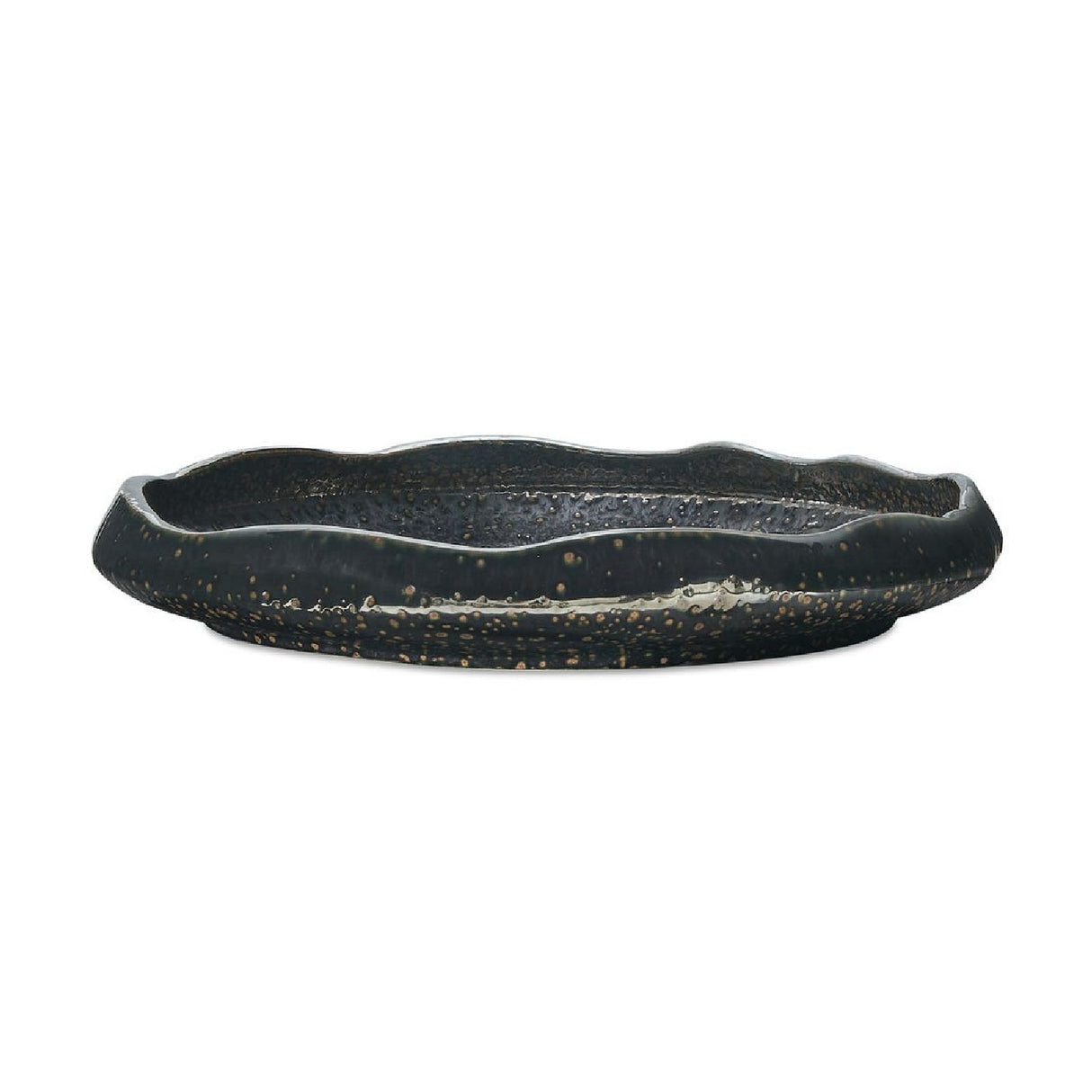 Pitted Earthenware Indoor/Outdoor Bowl | Uttermost Stardust Ripple
