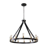 Round Bronze 12-Light Chandelier | Uttermost Marlow