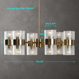 Glass Cylinders 12-Light Chandelier | Uttermost Marinot