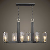 Black Framed 6-Light Island Lamp | Uttermost Jarsdel