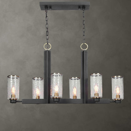 Black Framed 6-Light Island Lamp | Uttermost Jarsdel