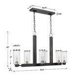 Black Framed 6-Light Island Lamp | Uttermost Jarsdel