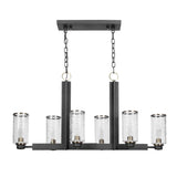 Black Framed 6-Light Island Lamp | Uttermost Jarsdel