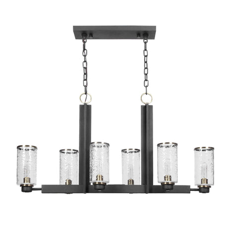 Black Framed 6-Light Island Lamp | Uttermost Jarsdel
