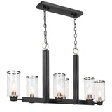 Black Framed 6-Light Island Lamp | Uttermost Jarsdel