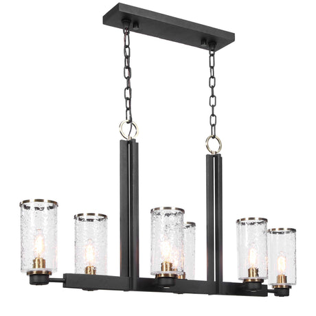 Black Framed 6-Light Island Lamp | Uttermost Jarsdel