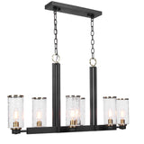 Black Framed 6-Light Island Lamp | Uttermost Jarsdel
