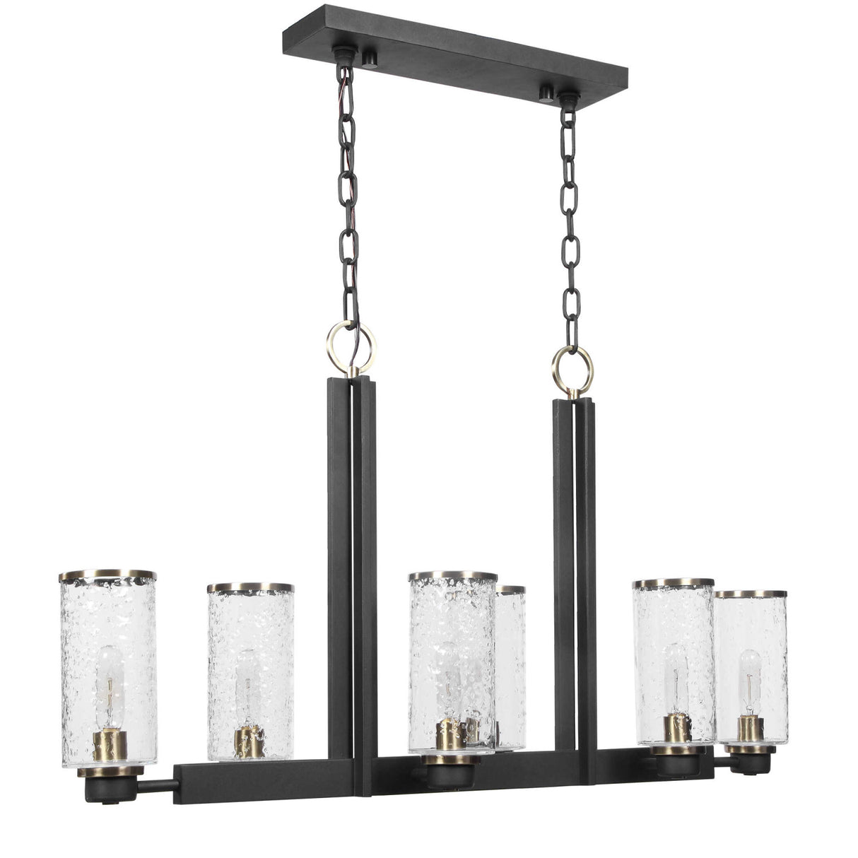 Black Framed 6-Light Island Lamp | Uttermost Jarsdel