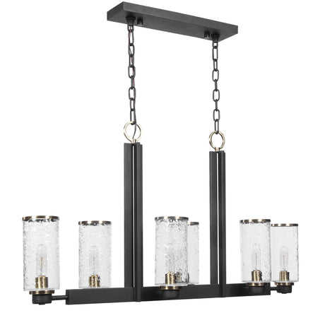 Black Framed 6-Light Island Lamp | Uttermost Jarsdel