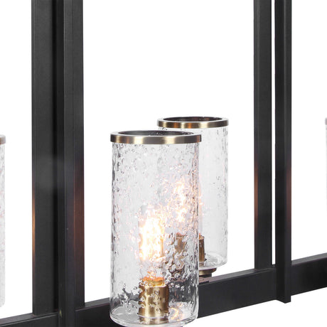Black Framed 6-Light Island Lamp | Uttermost Jarsdel