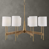 White Linen 8-Light Chandelier | Uttermost Lautoka