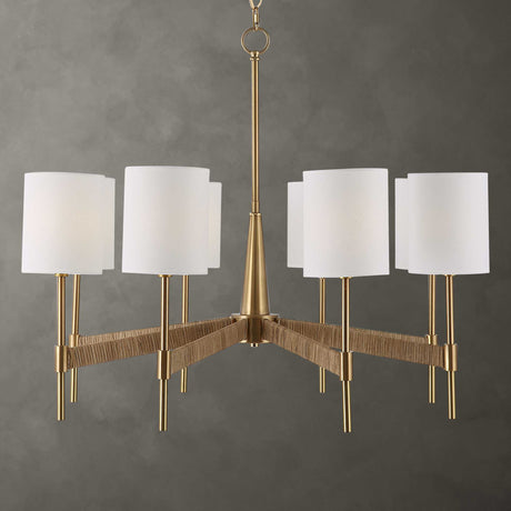 White Linen 8-Light Chandelier | Uttermost Lautoka
