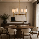 White Linen 8-Light Chandelier | Uttermost Lautoka
