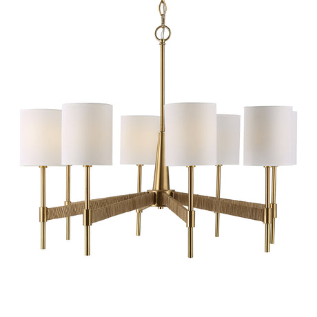 White Linen 8-Light Chandelier | Uttermost Lautoka