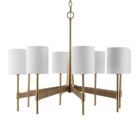 White Linen 8-Light Chandelier | Uttermost Lautoka
