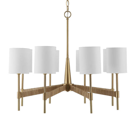 White Linen 8-Light Chandelier | Uttermost Lautoka