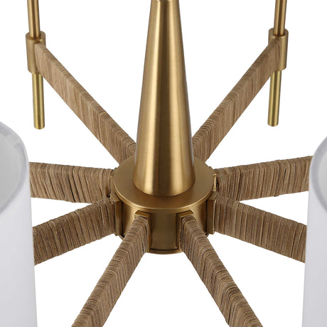 White Linen 8-Light Chandelier | Uttermost Lautoka
