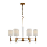 White Silken 6-Light Chandelier | Uttermost Welkin