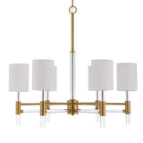 White Silken 6-Light Chandelier | Uttermost Welkin