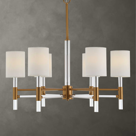 White Silken 6-Light Chandelier | Uttermost Welkin
