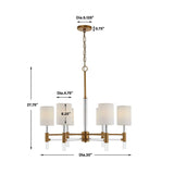 White Silken 6-Light Chandelier | Uttermost Welkin