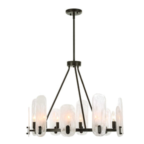 Modern European furniture - Oval Glass 10-Light Chandelier - www.oroa.com