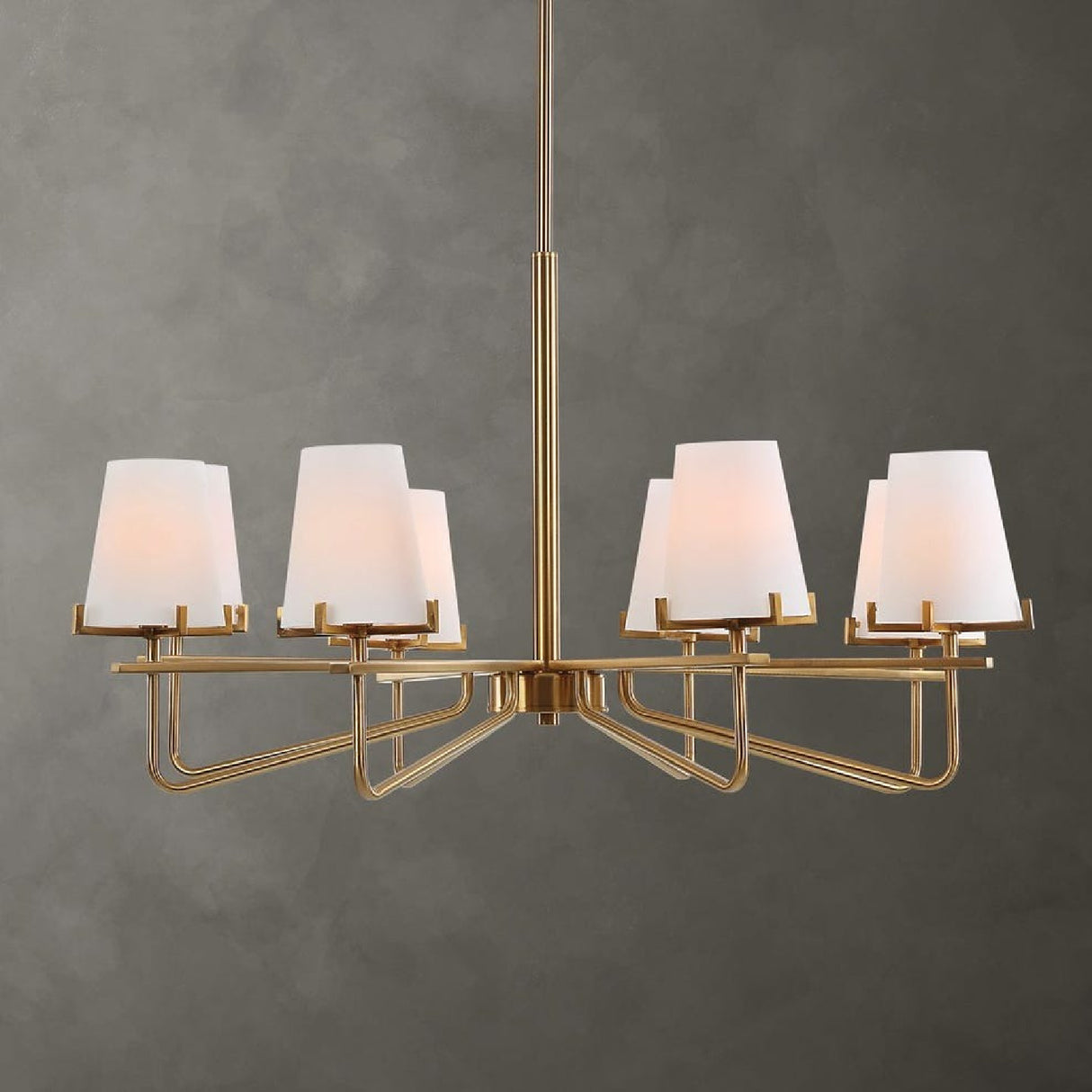 Opal Glass Cones 8-Light Chandelier | Uttermost Lassen - www.oroa.com