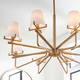 Opal Glass Cones 8-Light Chandelier | Uttermost Lassen - www.oroa.com