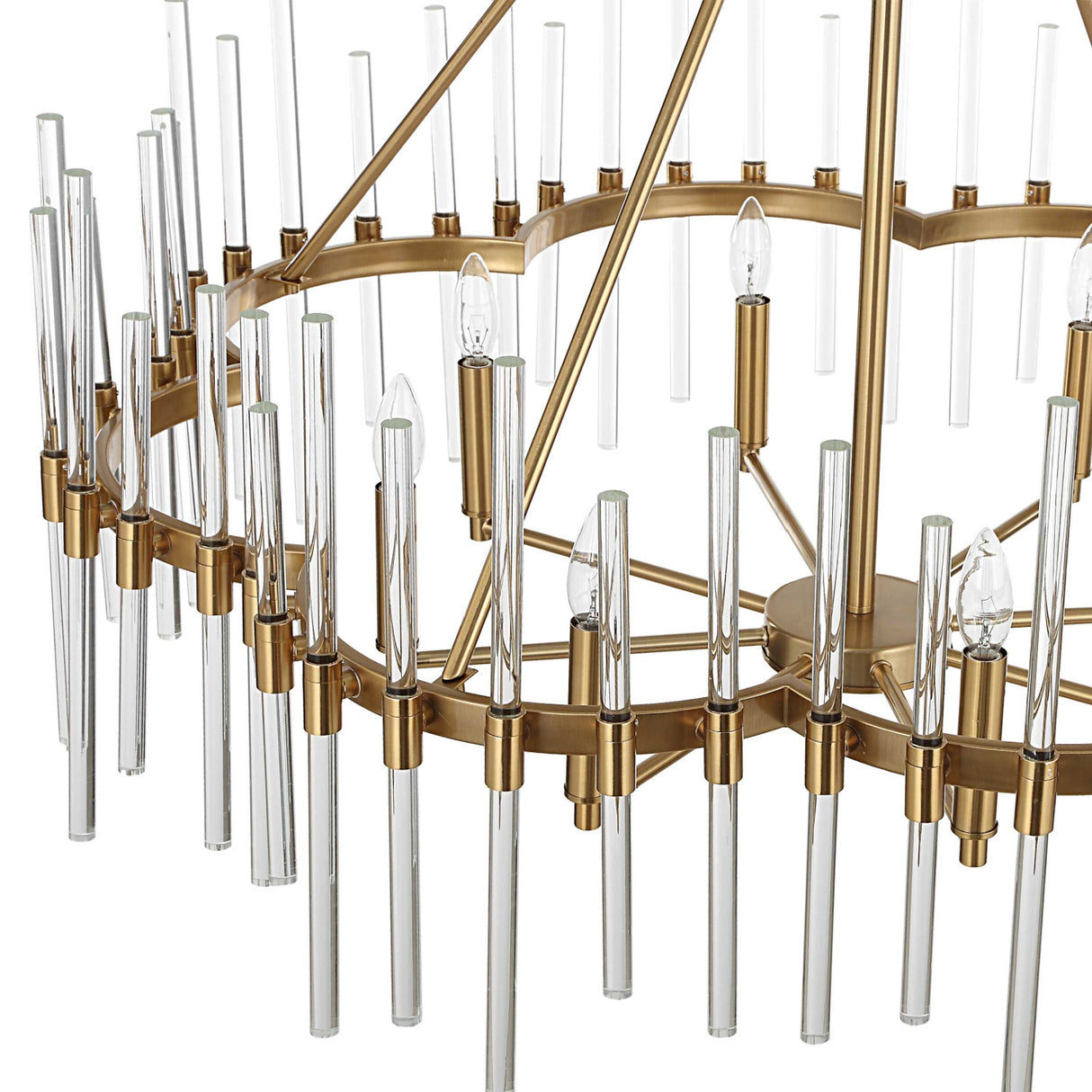 Glass Rods 8-Light Chandelier | Uttermost Crystal Stick