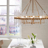 Glass Rods 8-Light Chandelier | Uttermost Crystal Stick