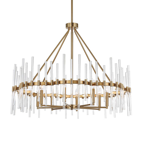 Glass Rods 8-Light Chandelier | Uttermost Crystal Stick