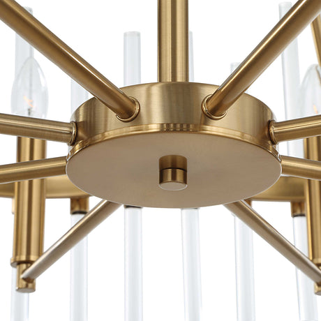 Glass Rods 8-Light Chandelier | Uttermost Crystal Stick