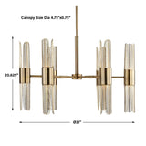 Cutout Brass 12-Light Chandelier | Uttermost Cret - www.oroa.com