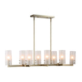 Seeded Glass 8-Light Linear Chandelier | Uttermost Mistie - www.oroa.com