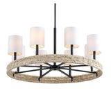 Woven Rattan Ring 8-Light Chandelier | Uttermost Faiyam