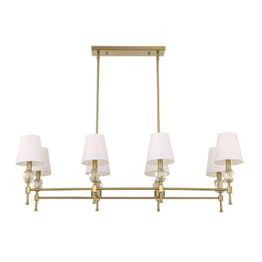 White Shades 8-Light Linear Chandelier | Uttermost Arques - www.oroa.com