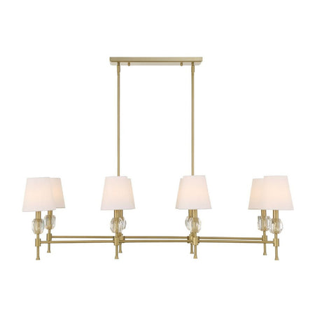 White Shades 8-Light Linear Chandelier | Uttermost Arques - www.oroa.com