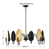 Oval Gold 6-Light Chandelier | Uttermost Warwick - www.oroa.com 