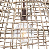 Woven Seagrass 1-Light Pendant Lamp | Uttermost Cross Weave