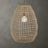 Woven Seagrass 1-Light Pendant Lamp | Uttermost Cross Weave