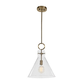 Modern European furniture - Clear Glass Conical Pendant Lamp - www.oroa.com