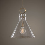 Clear Glass Conical Pendant Lamp | Uttermost Imbuto