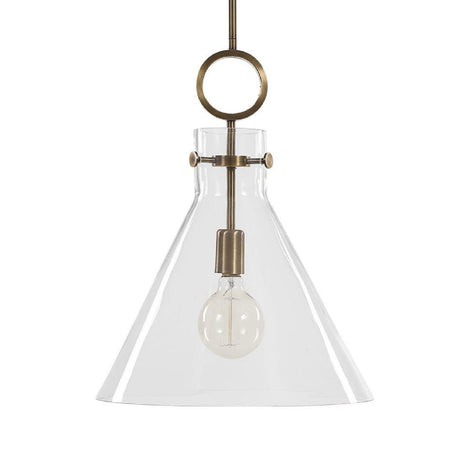 Clear Glass Conical Pendant Lamp | Uttermost Imbuto