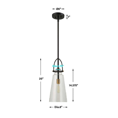 Tapered Clear Glass Pendant Lamp | Uttermost Saugus - www.oroa.com