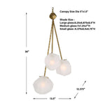 Geometrical Glass 3-Light Pendant Lamp | Uttermost Geodesic