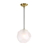 Frosted Glass Pendant Lamp | Uttermost Geodesic
