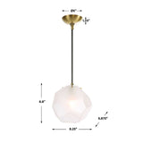 Frosted Glass Pendant Lamp | Uttermost Geodesic