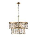 Tiered Seeded Glass 9-Light Chandelier | Uttermost Aurelie