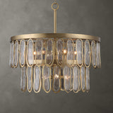 Tiered Seeded Glass 9-Light Chandelier | Uttermost Aurelie