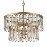 Tiered Seeded Glass 9-Light Chandelier | Uttermost Aurelie